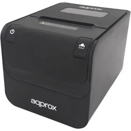 Approx Kit TPV AppCash01 Negro con Lector/Scanner AppLS02AS, Impresora Térmica AppPOS80AMUSE y Pack de Rollos de Papel